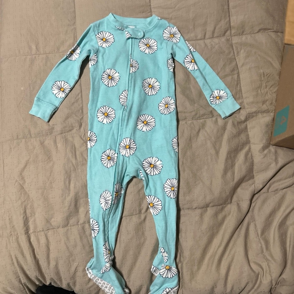 Carter's Teal Floral Kids Footie